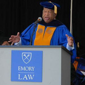 John Lewis at Commencement.